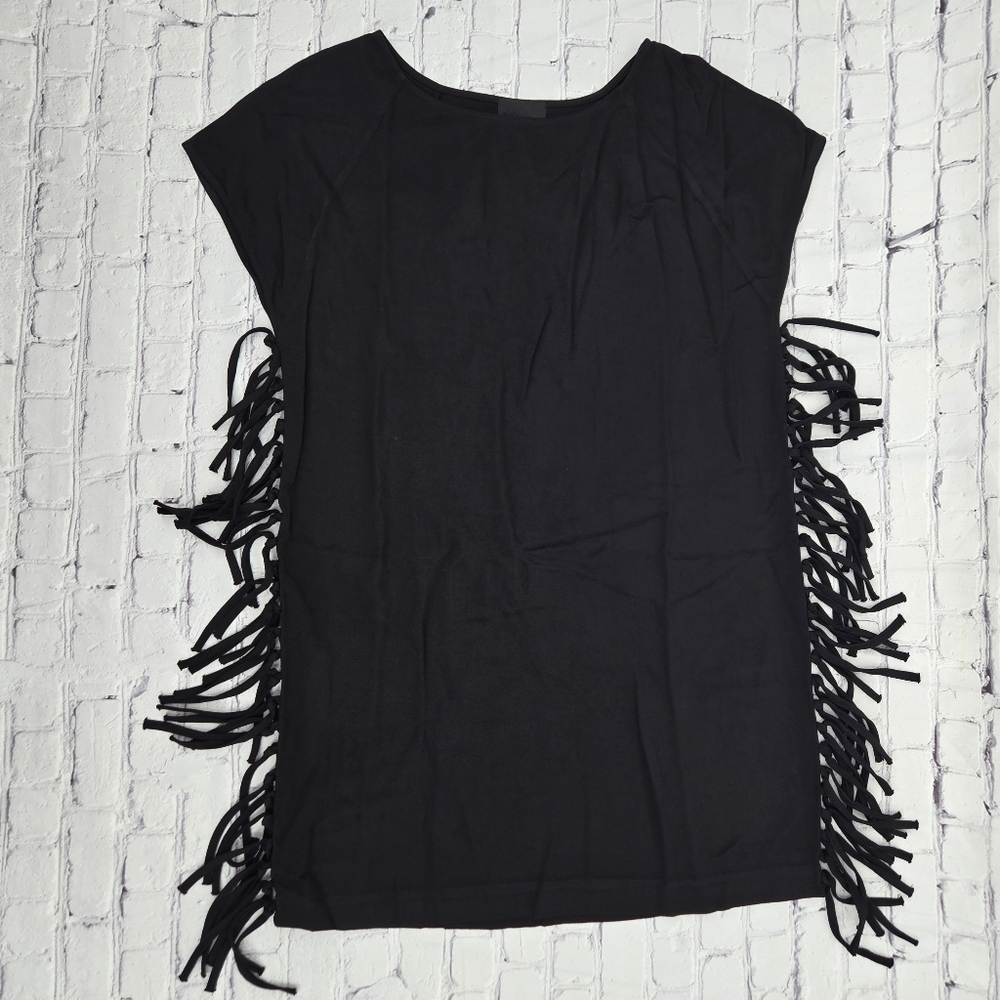 Little Black Dress Western Fringe LUMIERE Dress SIZE:Large - Picture 3 of 8